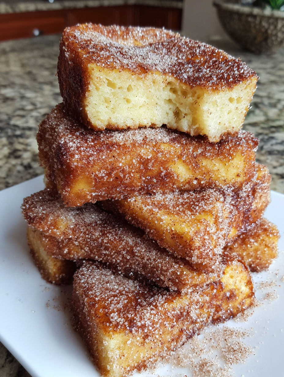A stack of sugar-coated pastries.
