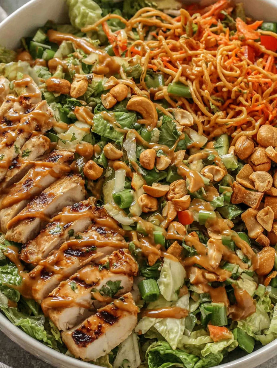 A plate of chicken cashew crunch salad.