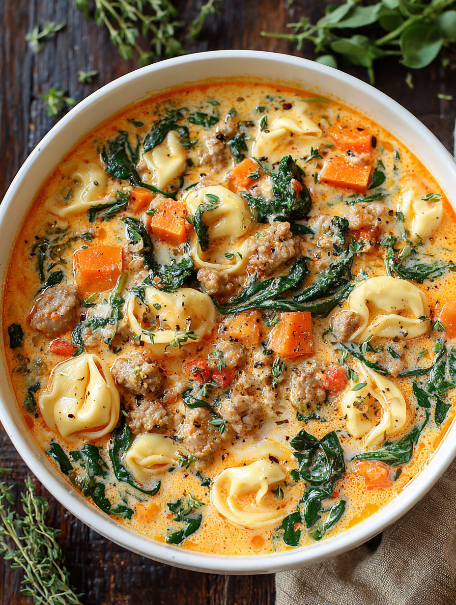 A bowl of soup with noodles, vegetables, and meat.