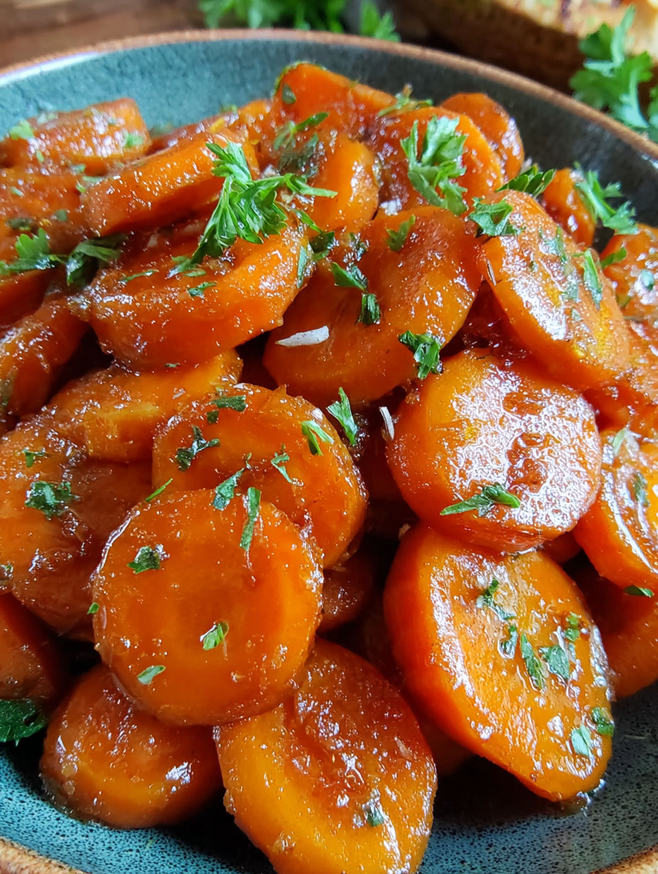 A bowl of carrots with green toppings.