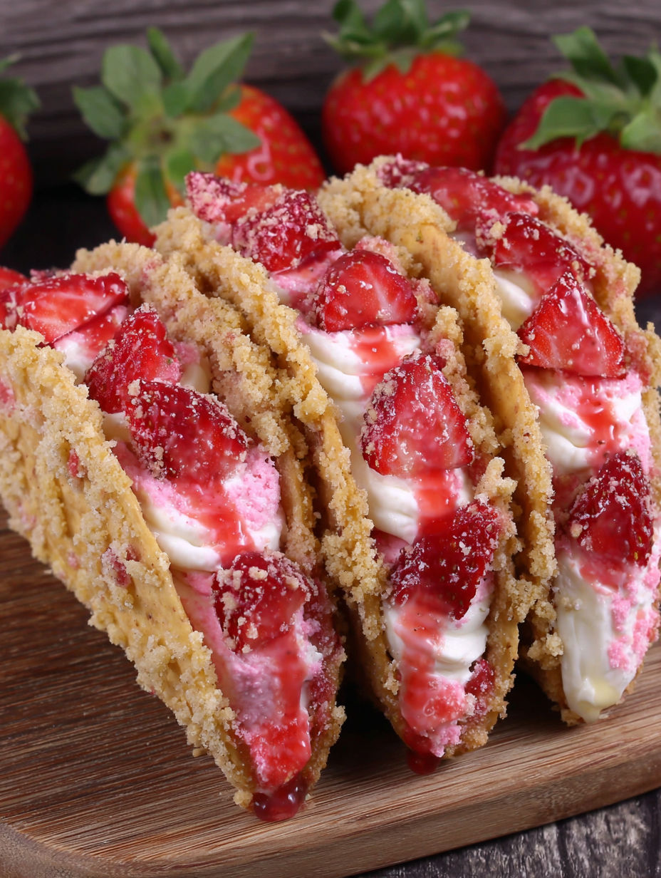 A dessert made of strawberries and cream.
