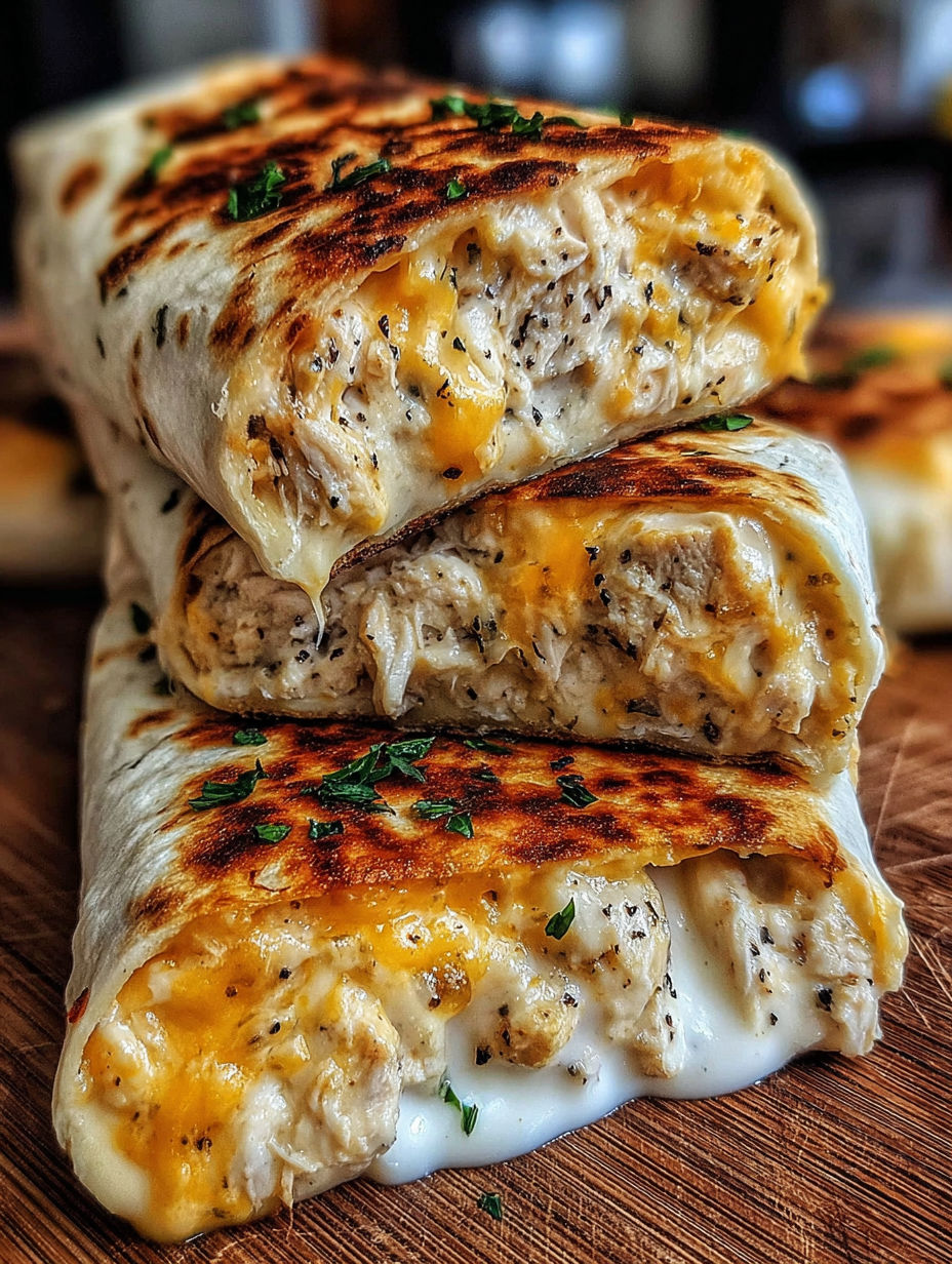 A burrito with cheese and meat on top.