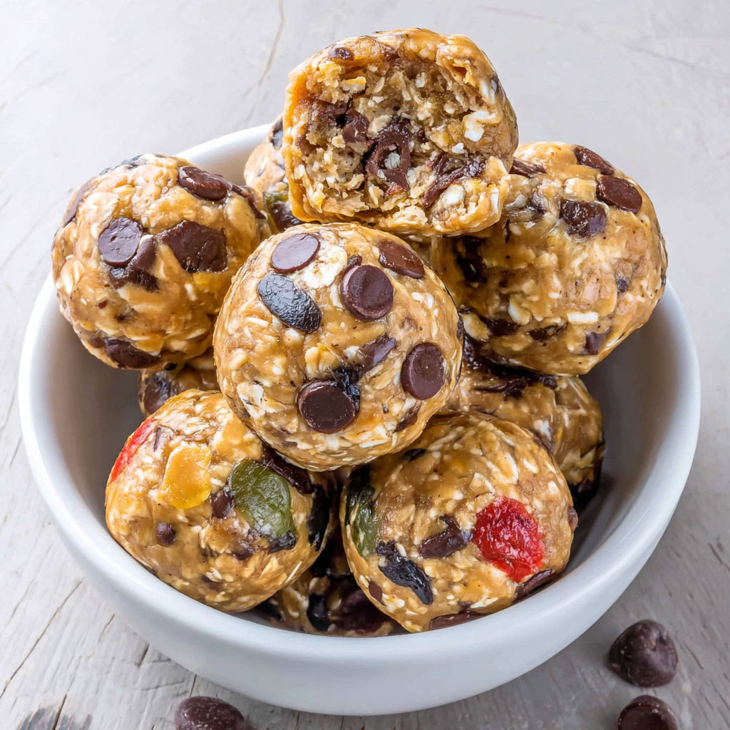 A bowl of protein balls.