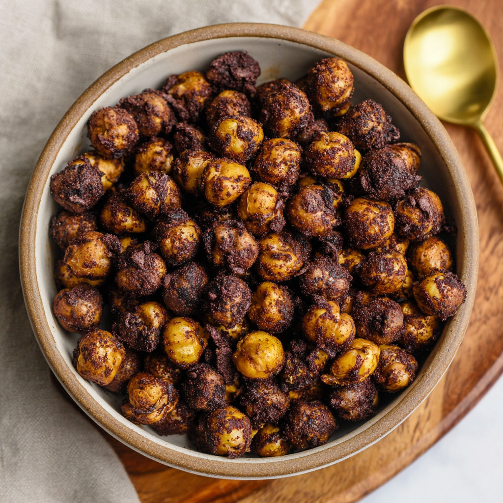 A bowl of chocolate covered cocoa puffs.