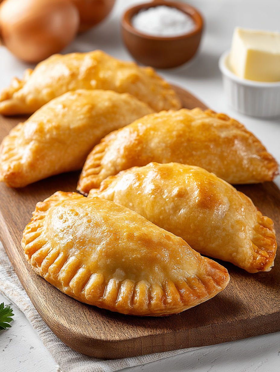Three empanadas made with butternut squash.