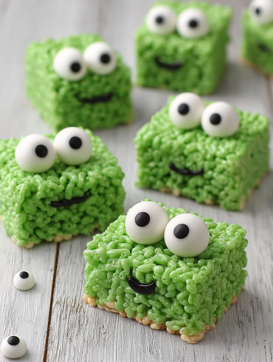 Green monster rice krispie treats.