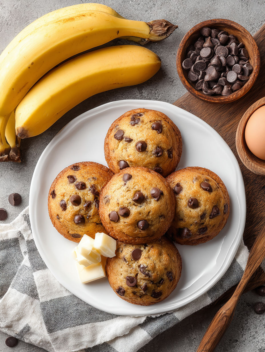 A plate of chocolate chip cookies with a banana on the side.
