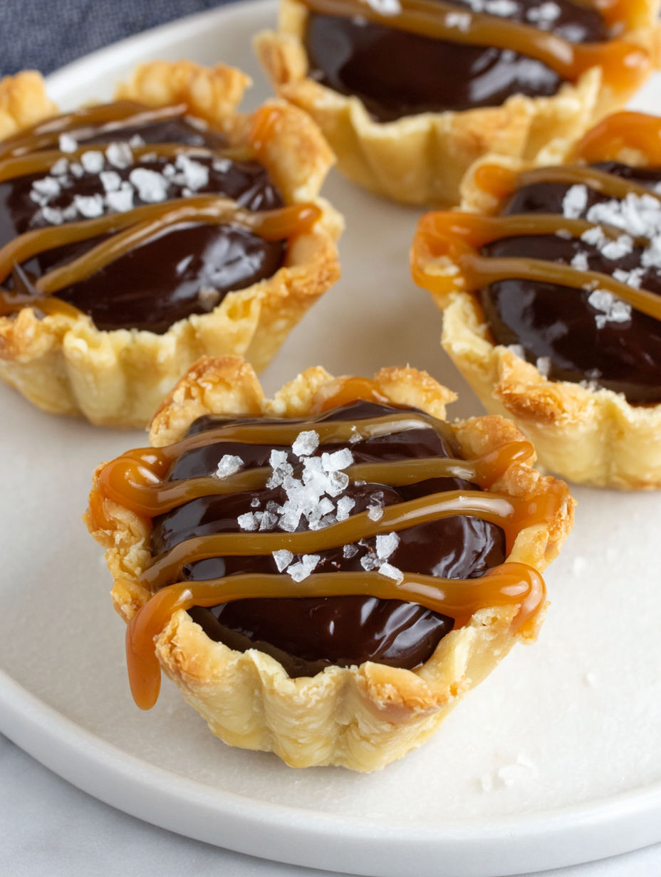 A close up of a chocolate dessert with caramel drizzle.