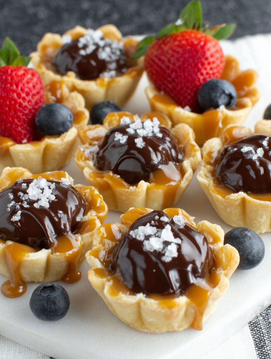 A plate of desserts with chocolate and strawberries.
