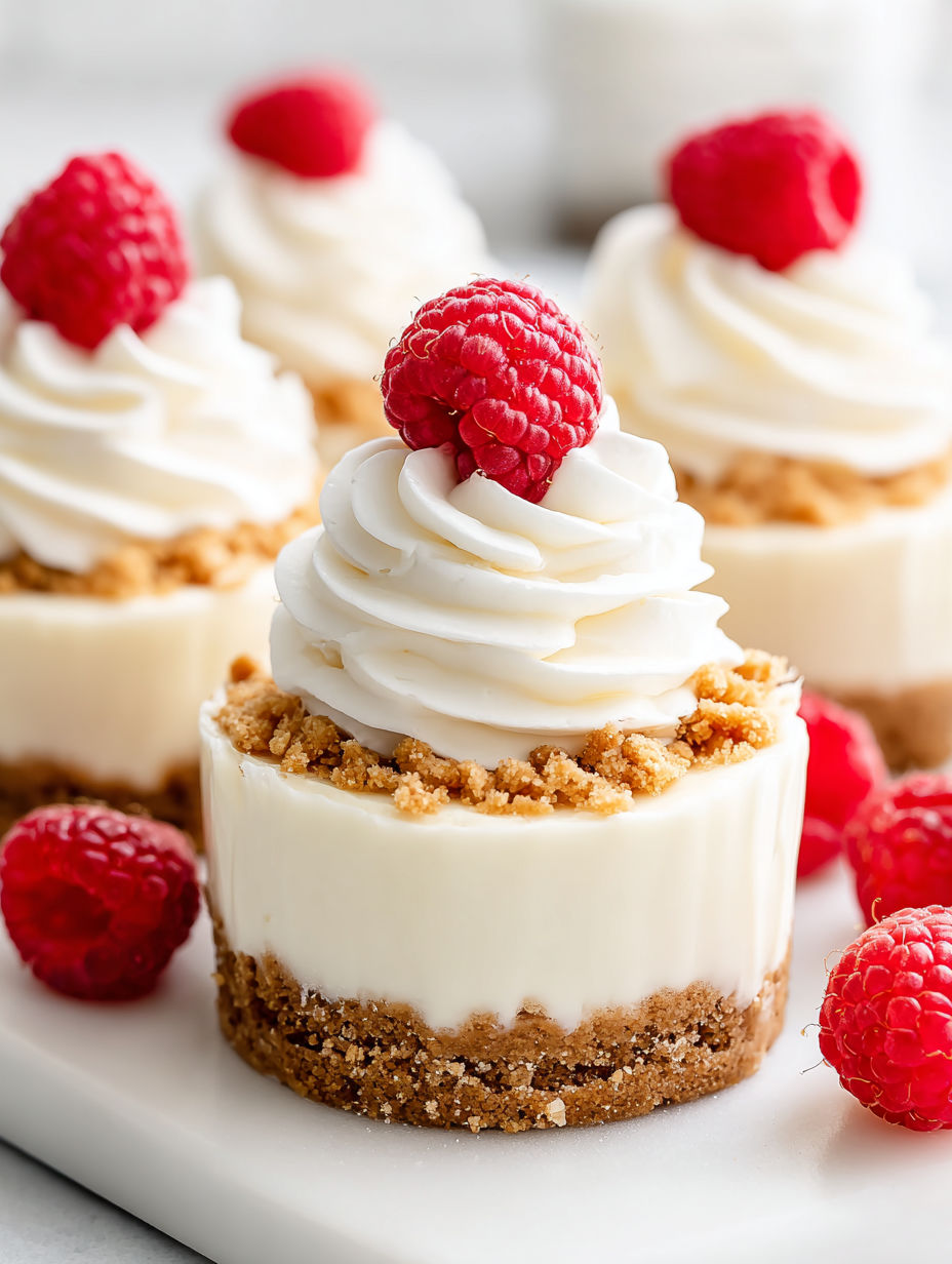 Raspberry Mini Cheesecakes - No-Bake & Easy!
