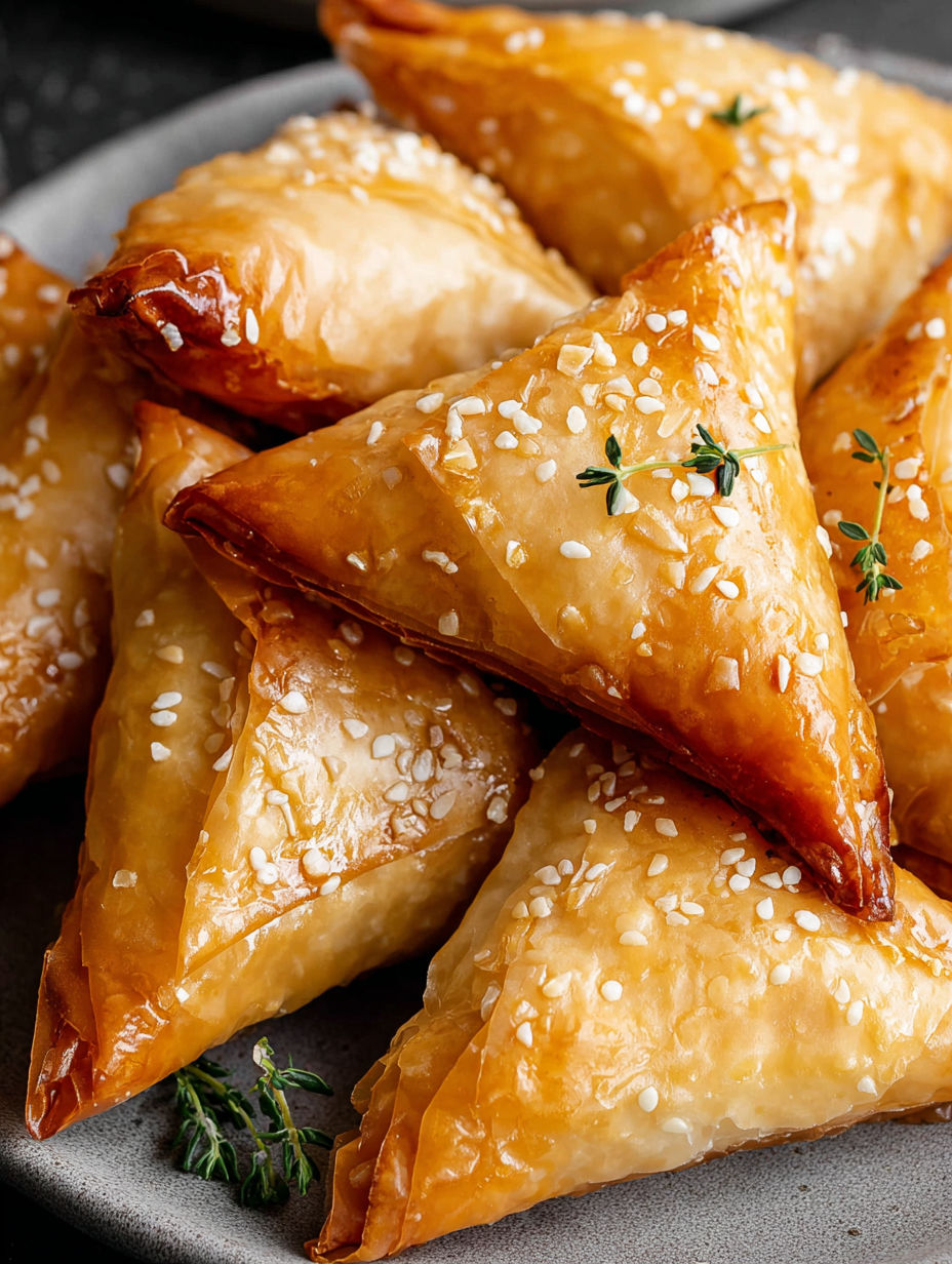 Pumpkin Phyllo Triangles - Impressive Holiday Appetizer!.