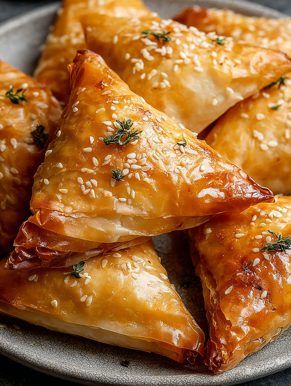 Pumpkin Phyllo Triangles - Impressive Holiday Appetizer!.
