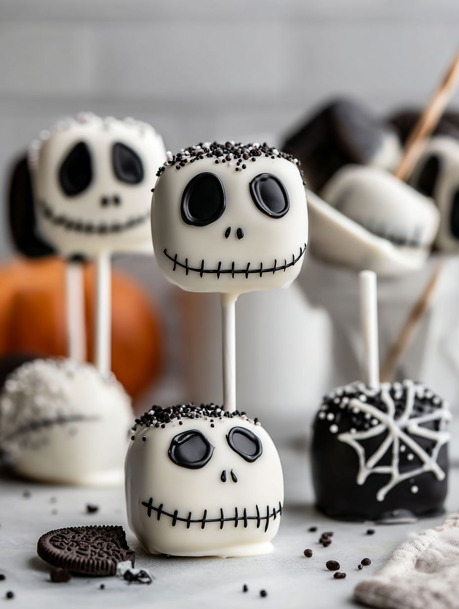 Jack Skellington Oreo Pops.
