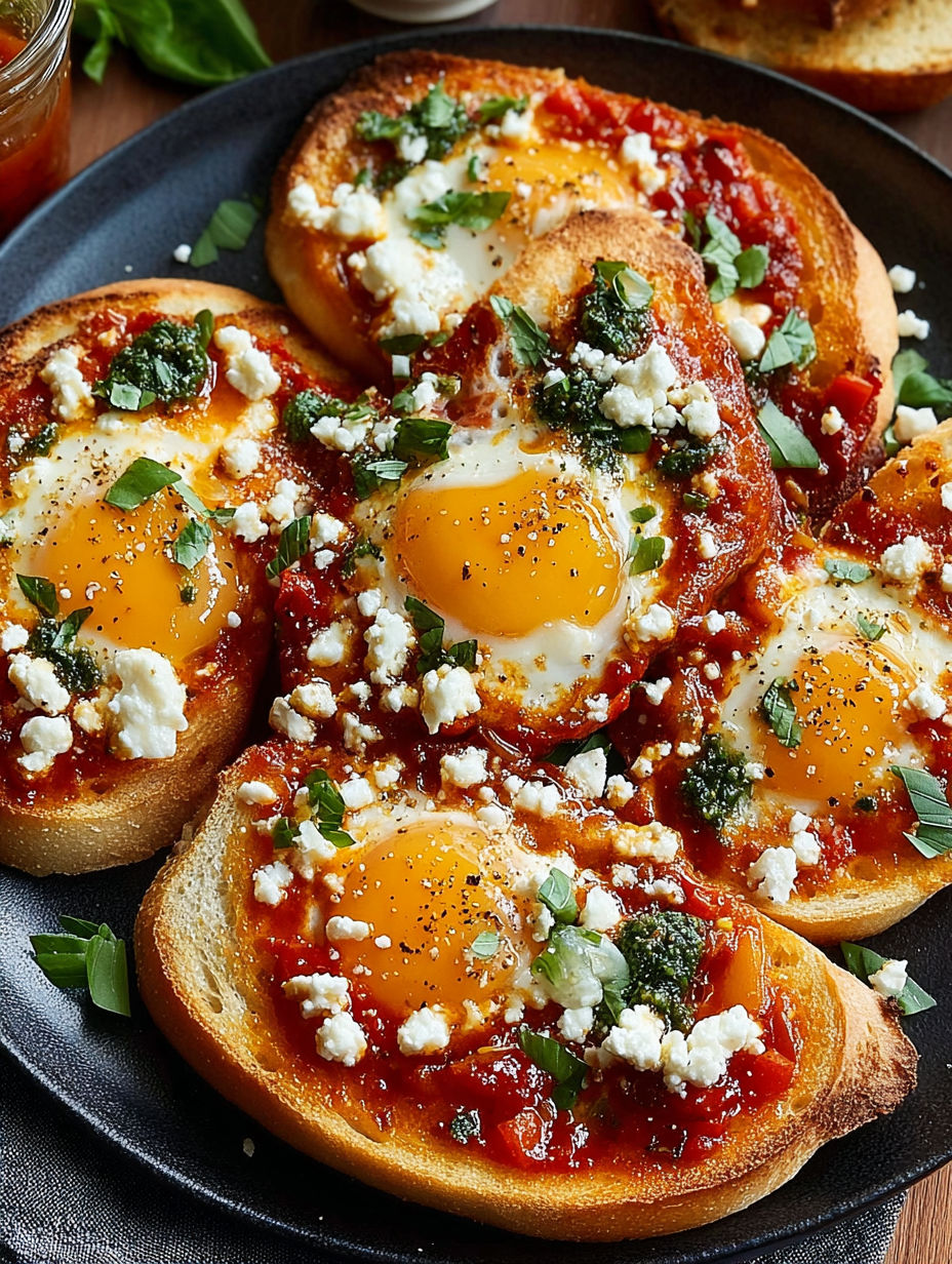 A plate of food with eggs and feta cheese.