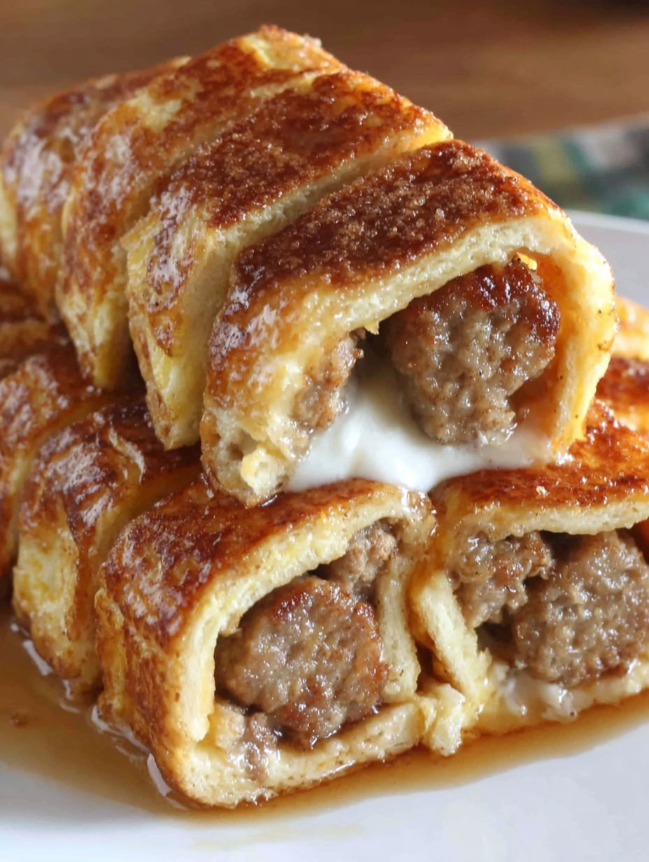 A plate of food with a sausage roll and a pastry.