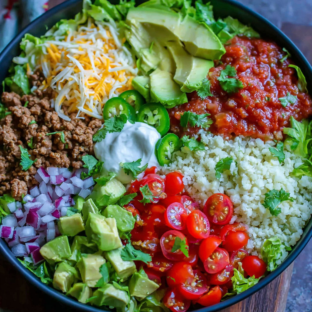 A bowl of food with a variety of ingredients.