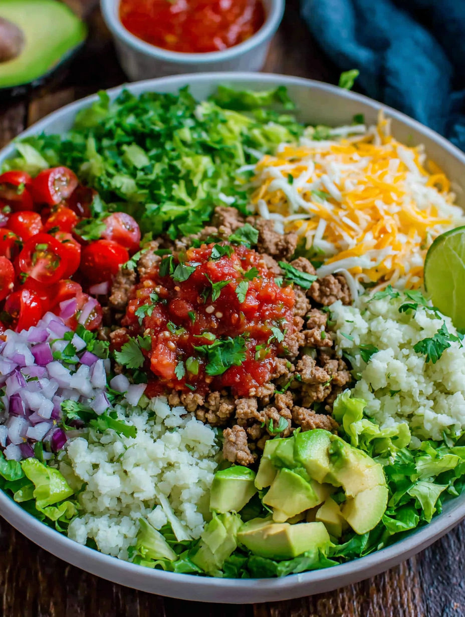 A bowl of food with a variety of ingredients.