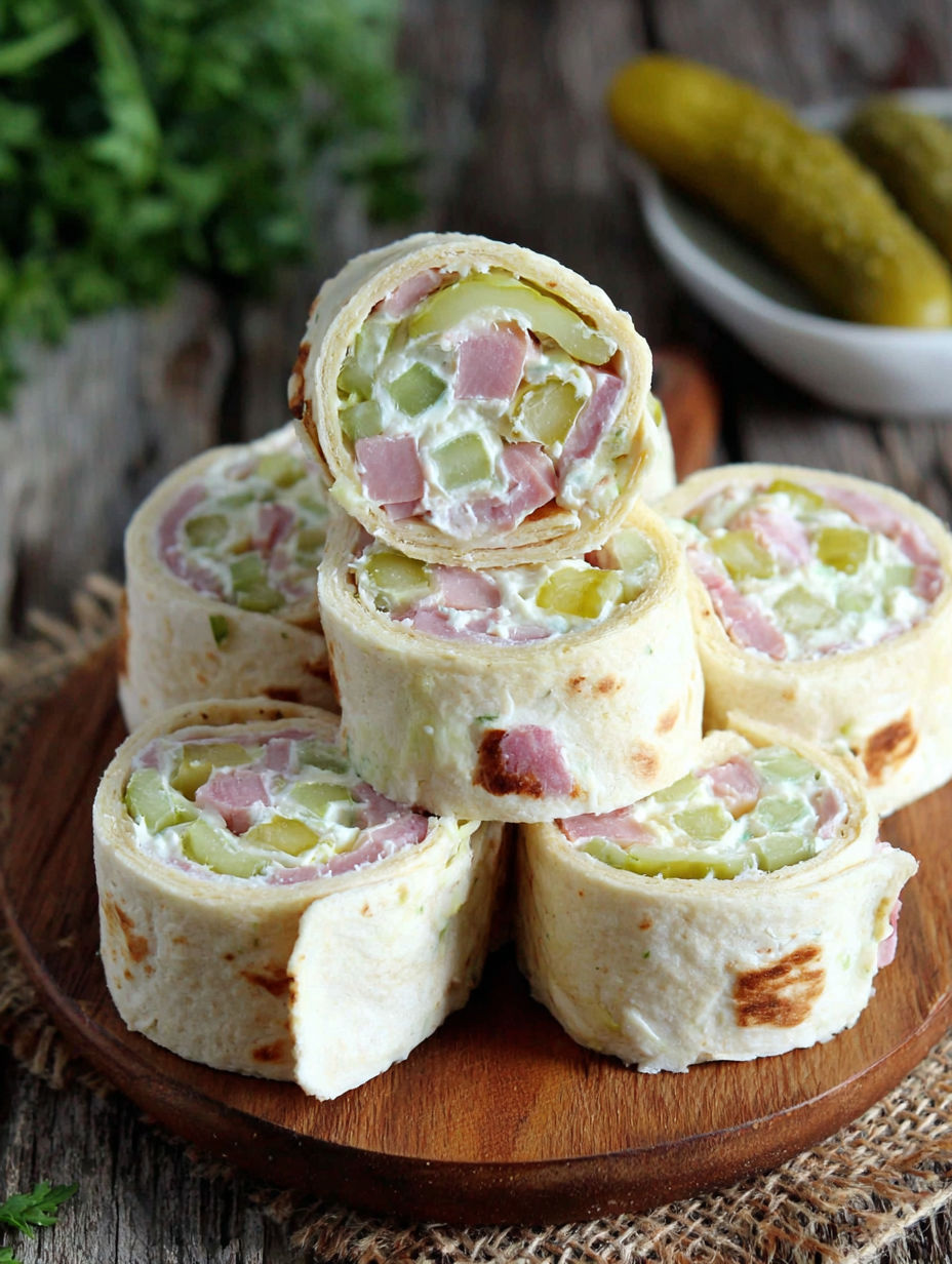 A stack of sandwiches with meat and vegetables.