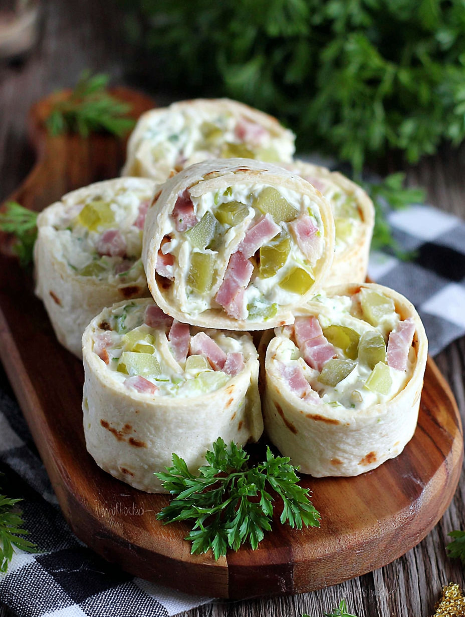 A wooden cutting board with a variety of food items on it.