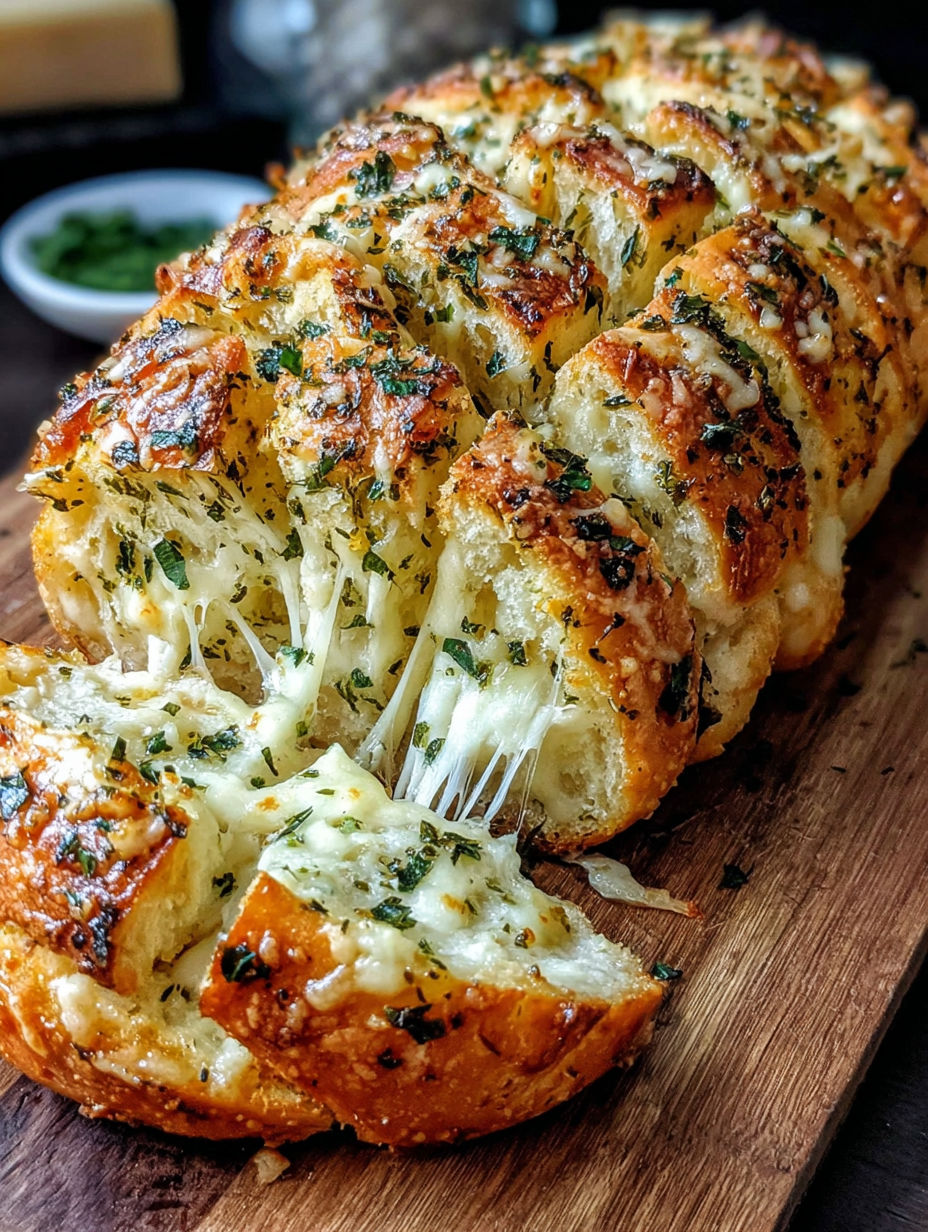 A cheese and herb bread roll.