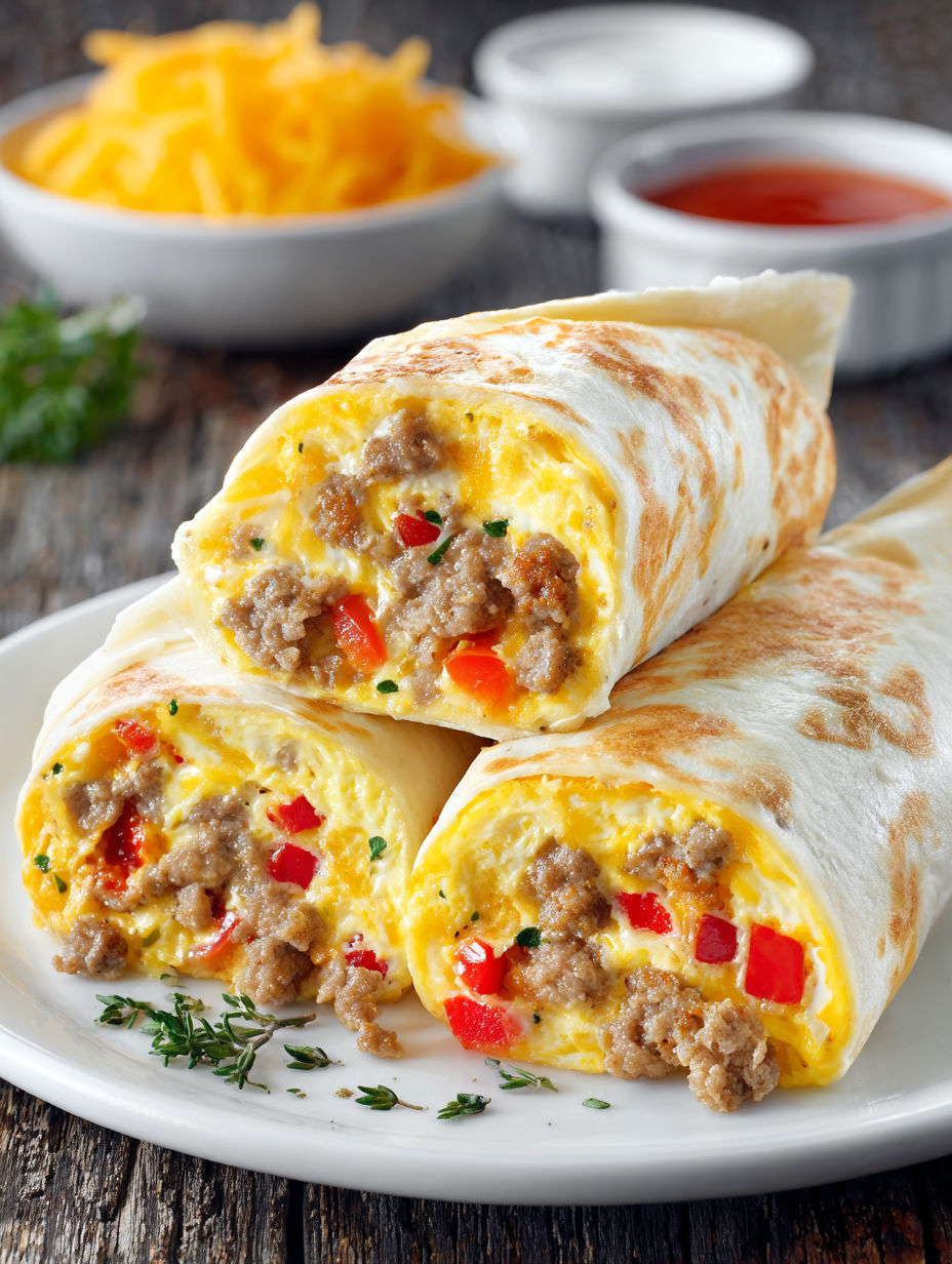 A plate of burritos with meat and vegetables.