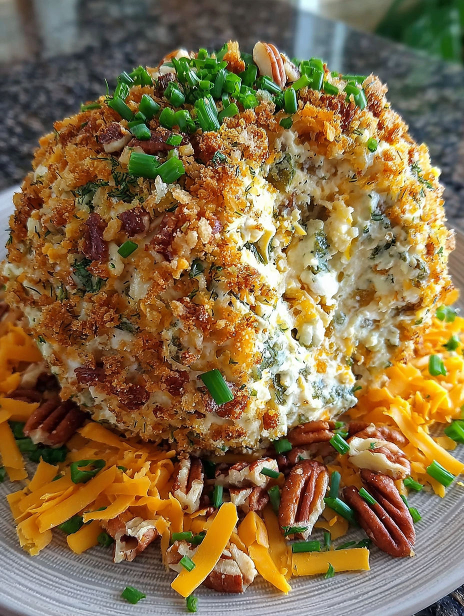 A dill pickle cheese ball delight.