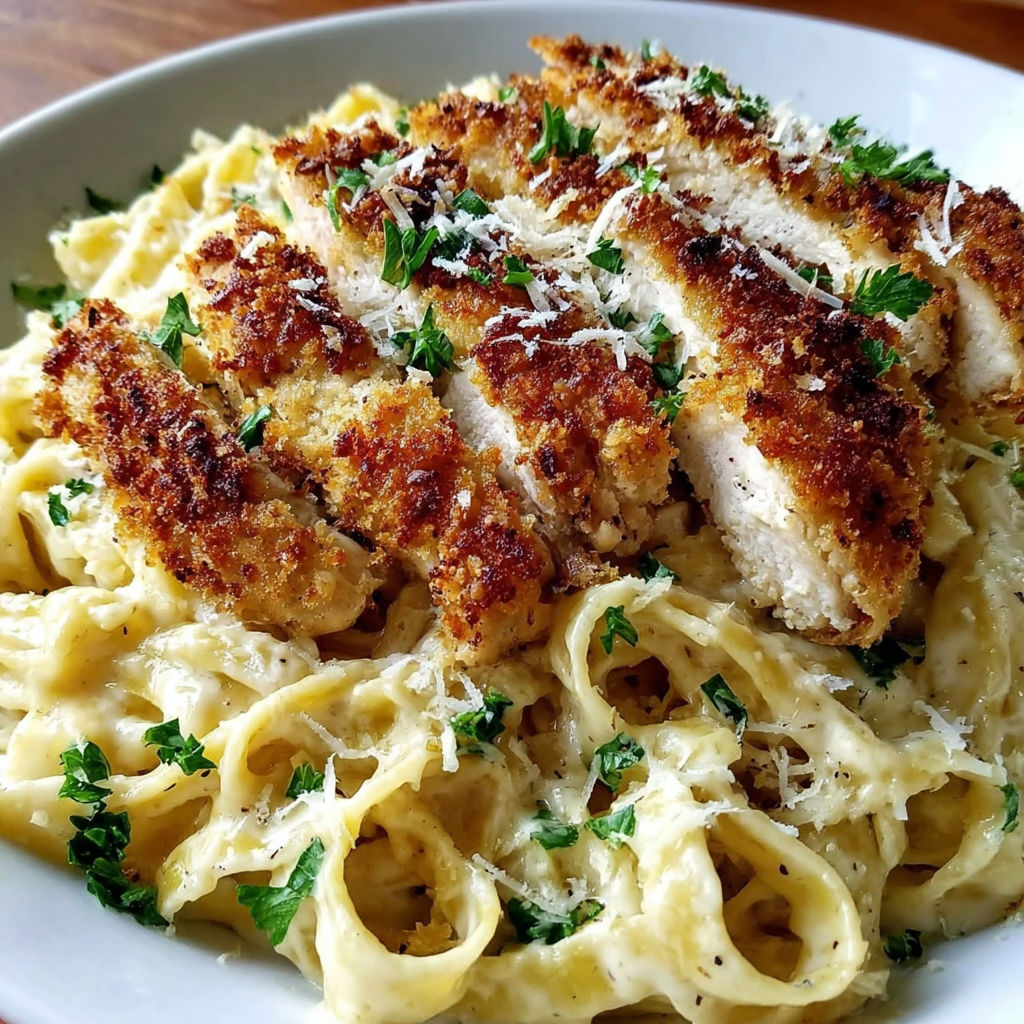 A plate of pasta with chicken and cheese.