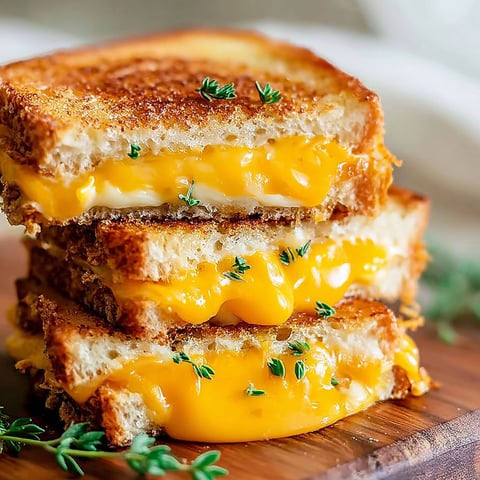 A stack of grilled cheese sandwiches.