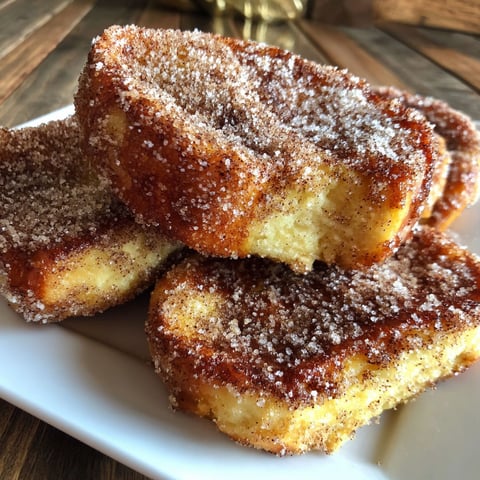 A stack of cinnamon sugar French toast.