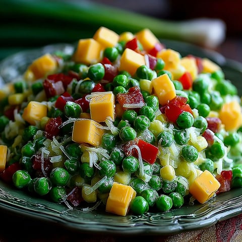 A plate of delicious Irish pea salad.