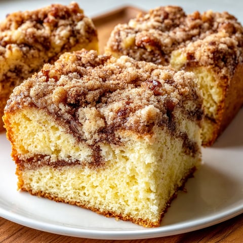 A slice of sour cream coffee cake.