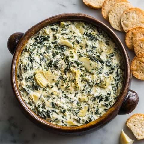 A crockpot spinach and artichoke dip.