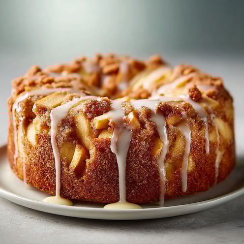 A cake with a vanilla glaze.