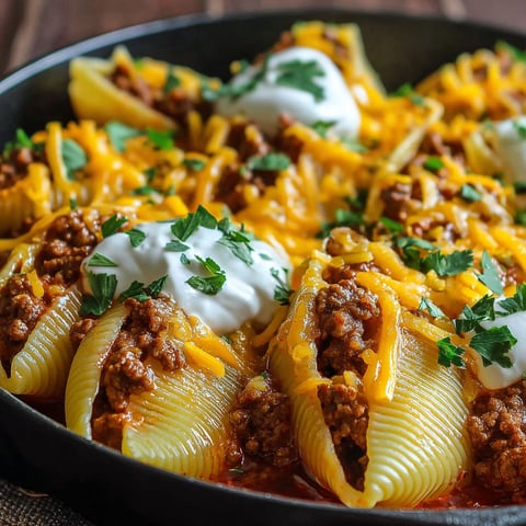 A plate of taco stuffed shells.
