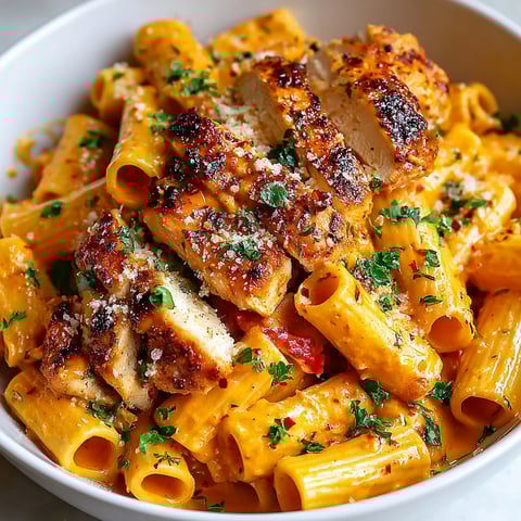 A bowl of spicy creamy cajun chicken.