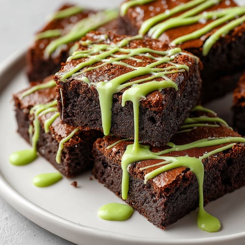 Green Monster Brownies on a plate.