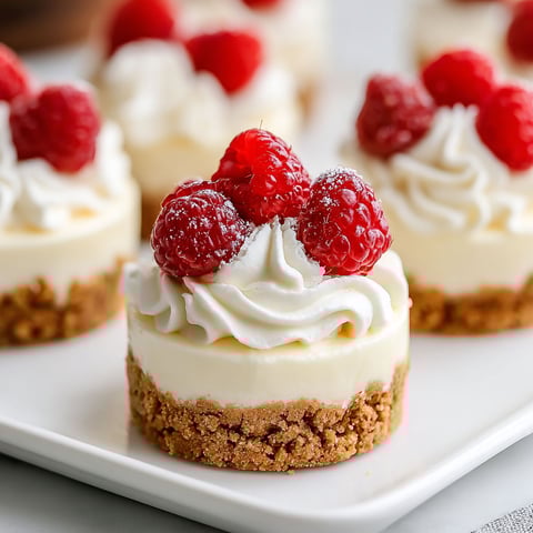 A plate of raspberry cheesecake bites.