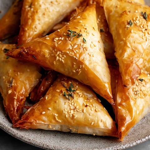 Pumpkin Phyllo Triangles - Impressive Holiday Appetizer!