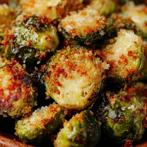 Roasted garlic parmesan brussels sprouts.